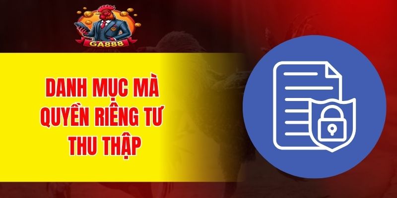 Danh mục dữ liệu mà chính sách quyền riêng tư thu thập